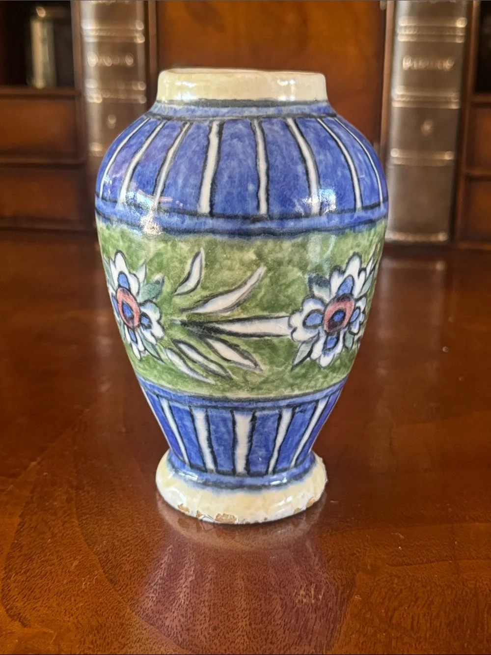 Pottery Barn Hand Painted Ceramic Decorative Bud Vase - New!